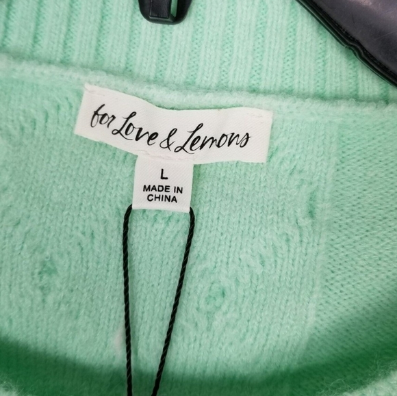 🍋For Love and Lemons Sutton Cropped Sweater - Picture 4 of 11